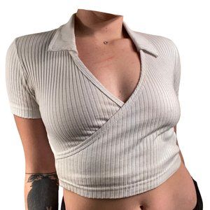 •SOLD•SOLD•SOLD• 
WHITE POLO CROP-TOP